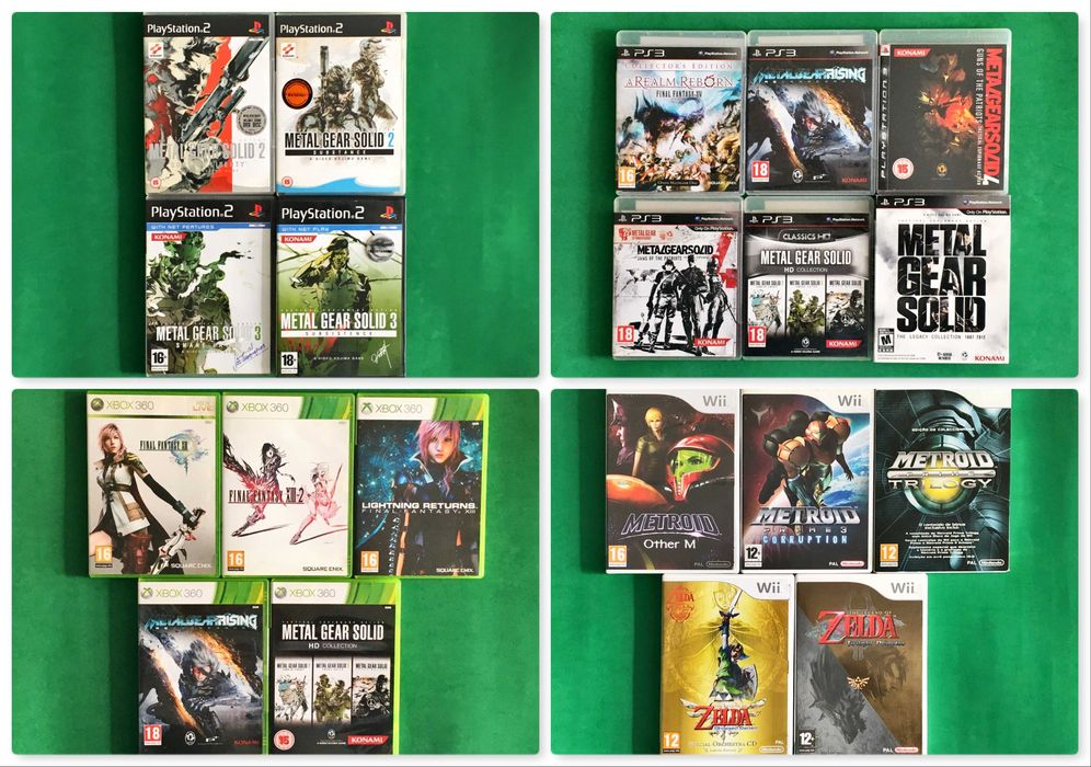 Final Fantasy Metal Gear Solid Snake Metroid The Legend Zelda DIVERSOS