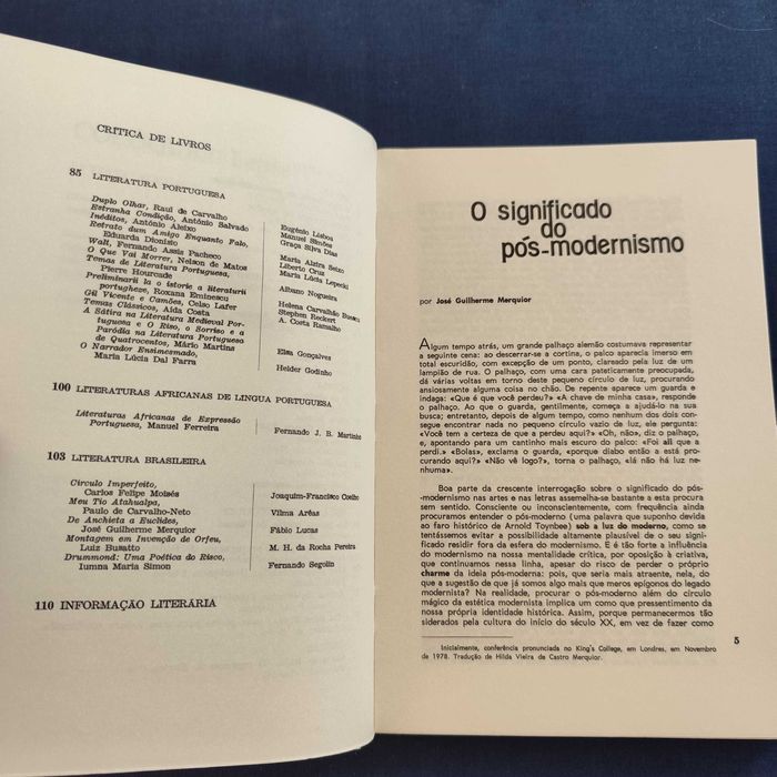 Revista Colóquio Letras 52 - Novembro 1979
