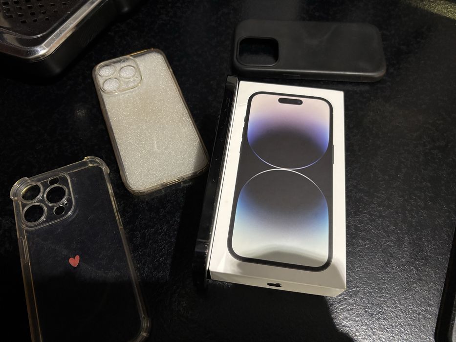 iPhone 14 Pro 128GB Space Black – Ekran bez rys | Szkło ochronne | 3 etui | Gdańsk