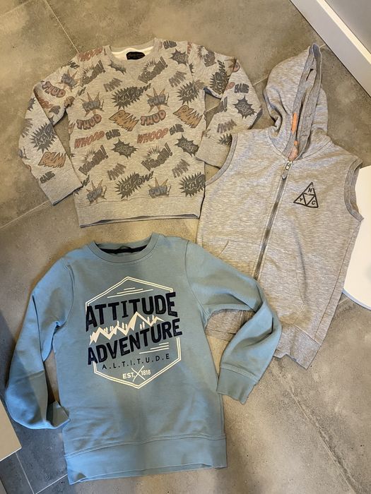 Kamizelka bezrekawnik bluza dresowa 134 zestaw