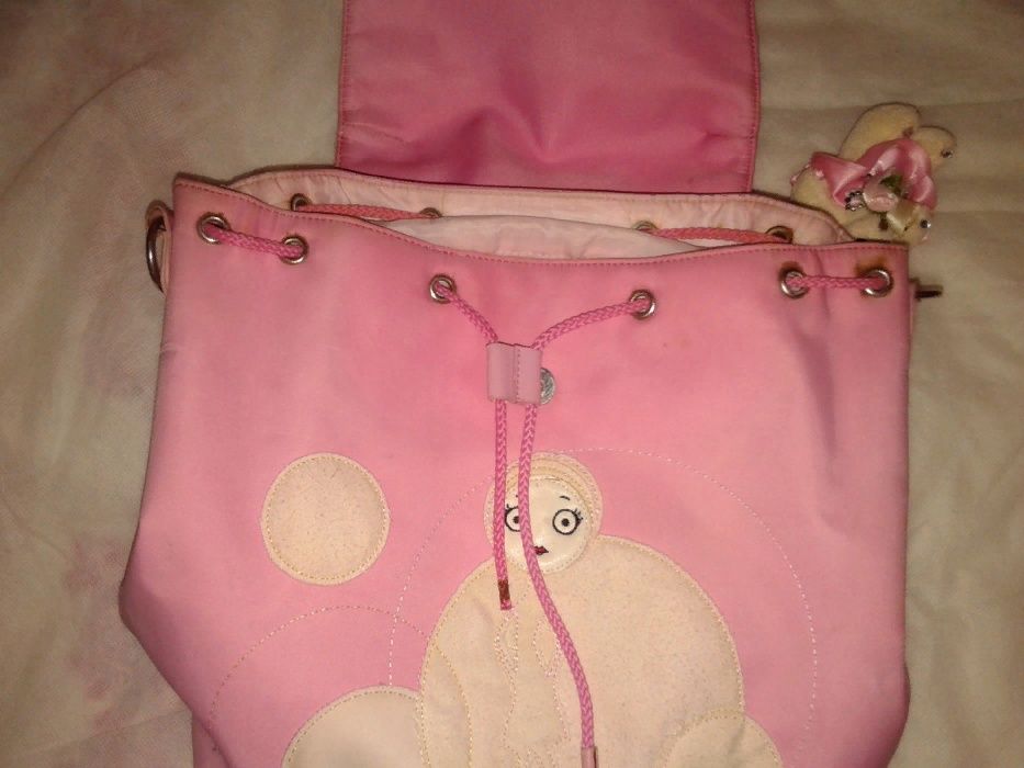 Рюкзак милый снеговик розовый