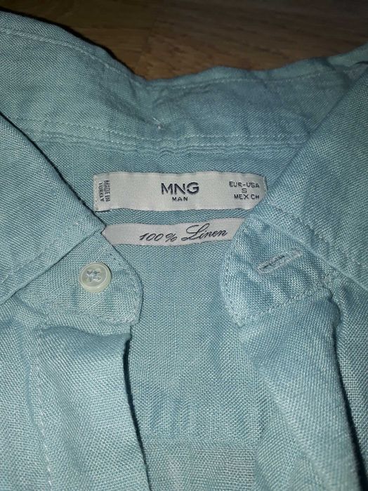 Koszula męska lniana nowa Mango