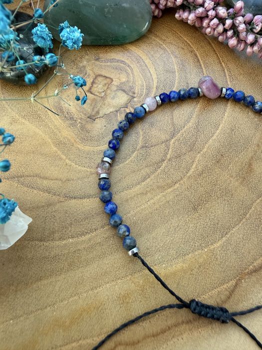 Bransoletka Lapis lazuli,Turmalin