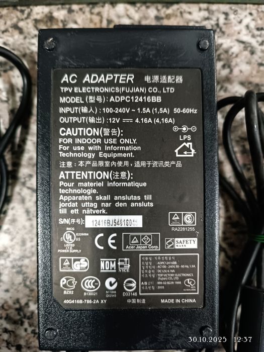 Блок живлення 12v 5A