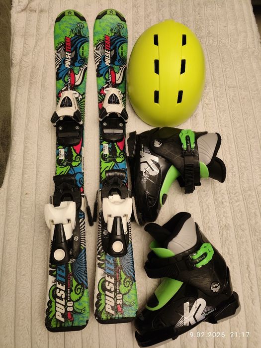 Komplet narty, buty, kask