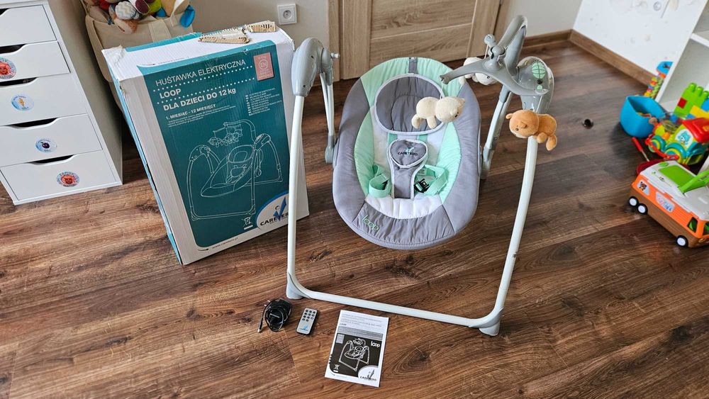 Huśtawka Elektryczna bujaczek Caretero LOOP +PILOT