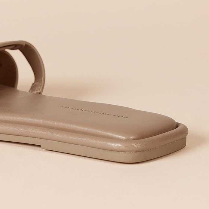 Amazon Essentials Damskie Klapki Brązowe Plecione Memory Foam 43