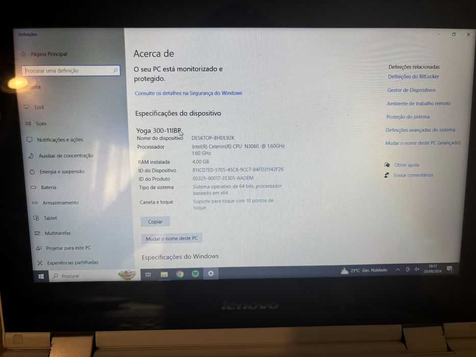 Portatil Lenovo Yoga 300 touch