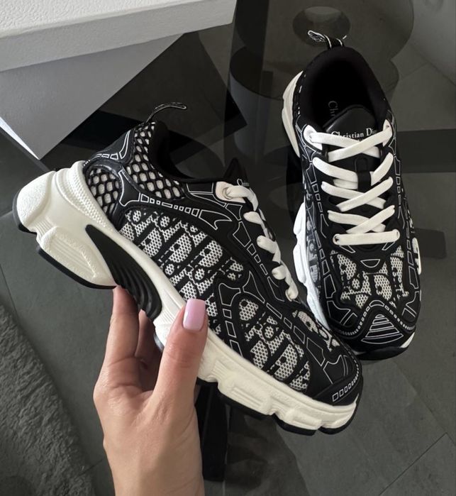 Трендові 2026 чорні кросівки Dior Chrono Sneaker діор спортивні