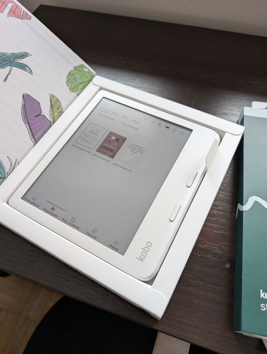 Kobo Libra Colour Biały + Stylus 2 + 2x Etui + Szkło | Jak nowy