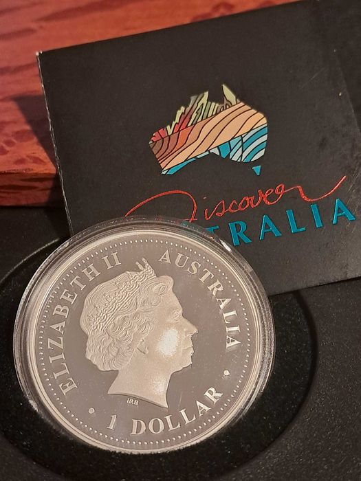 Moeda / Onça de prata 999 [Proof], com certificado e caixa original