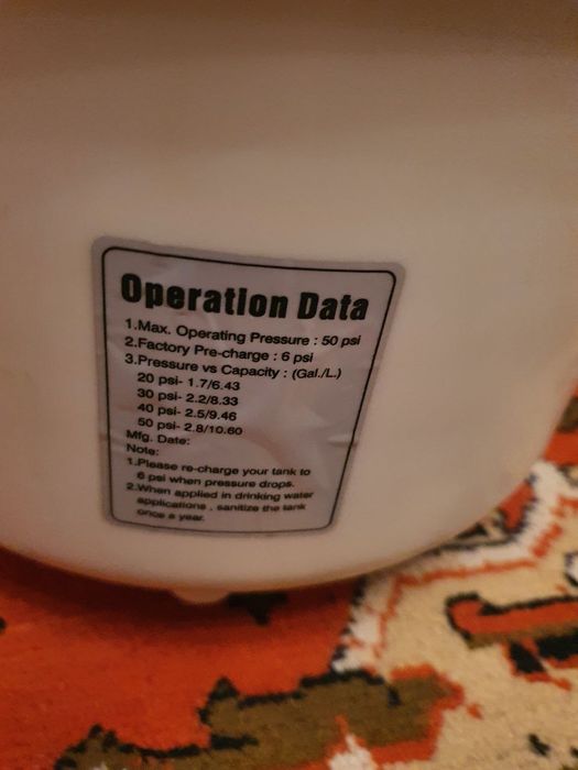 накопичувальний бак для систем зворотного осмосу