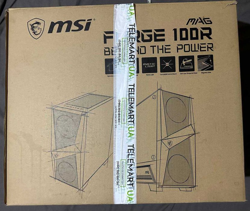 Новий корпус MSI MAG Forge 100R (Загартоване скло, з захисною плівкою/ ARGB)