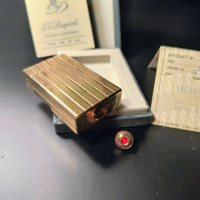 Zapalniczka S.T. DuPont pozłacana komplet