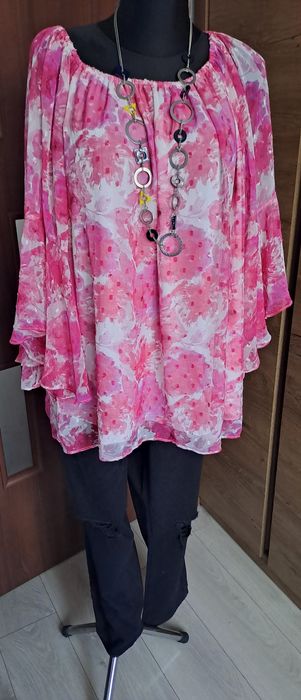 Elegancka bluzka z halką  do każdej stylizacji 7xl