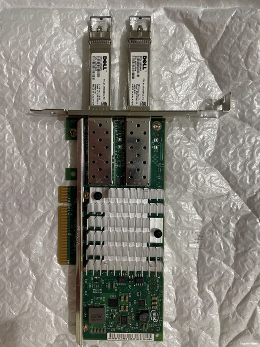 Мережевий адаптер, оптичний, серверний intel x520