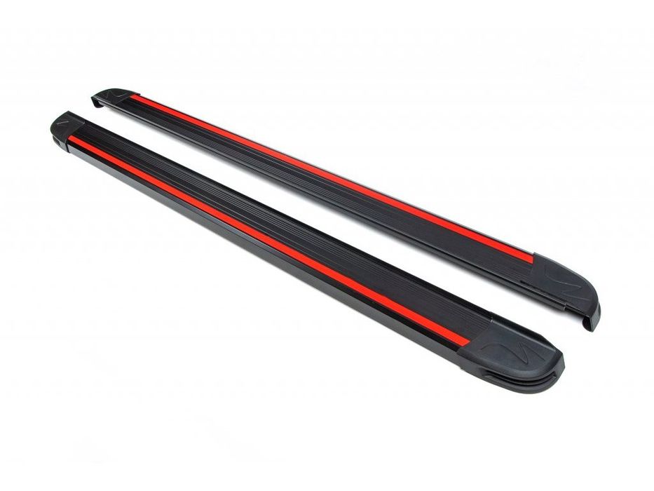 Jeep Grand Cherokee WK2 2010-2021 рр. Бокові пороги Maya Red (2 шт., алюміній)