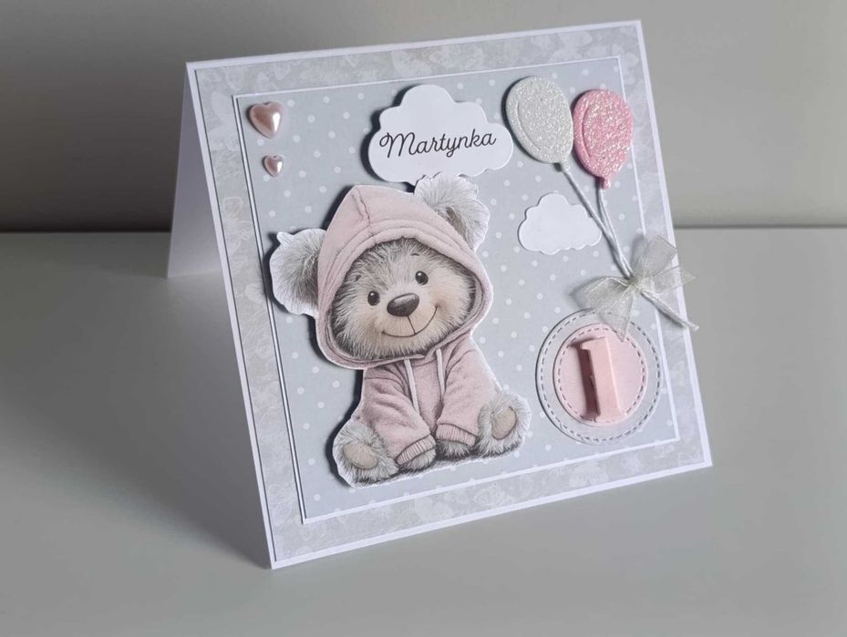 Kartka urodzinowa ręcznie robiona roczek, urodziny