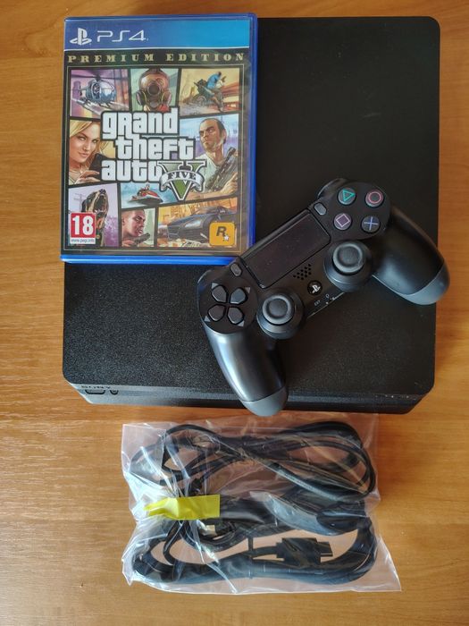 Sony PlayStation 4 Slim + GTA V диск з ігрою, соні плей стейшен 4 с грою  на диску гта 5