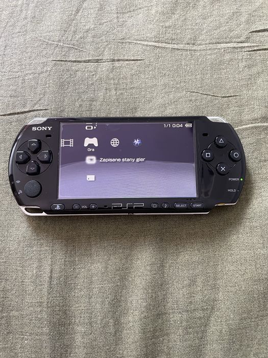 Konsola Sony PSP 3004 Slim Black | PL Menu + Etui + Karta z Grami