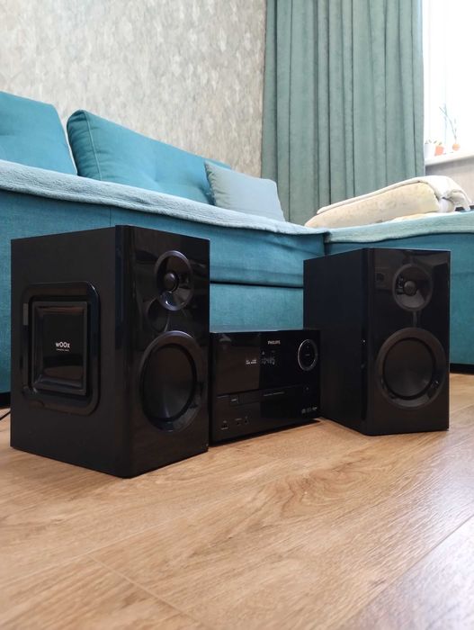 Современный муз центр ( Блютуз / AUX / USB / CD / MP3 / Тюнер )