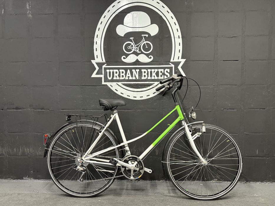 Rower miejski dwururka LEKKI Retro 21 biegów Damski 53 cm Urban Bikes