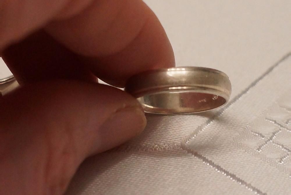 Srebrne pierścionki-obrączki