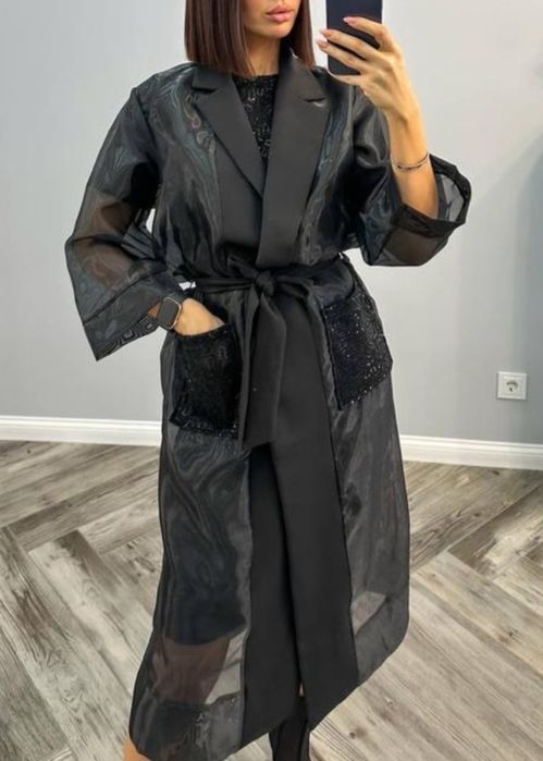 Сукня та тренч чорного кольору, комплект