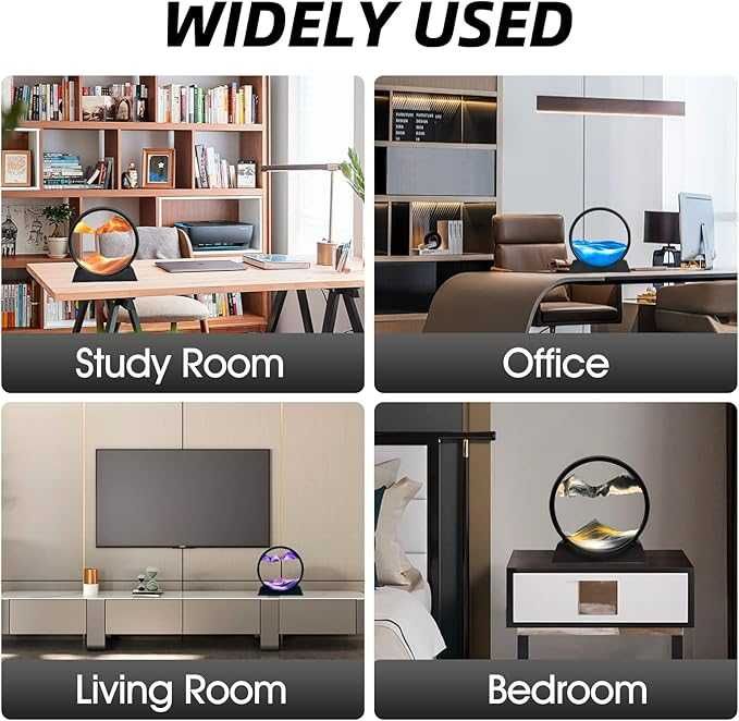 Obraz piaskowy 3D – ruchomy pejzaż z piaskiem, dekoracja relaksacyjna