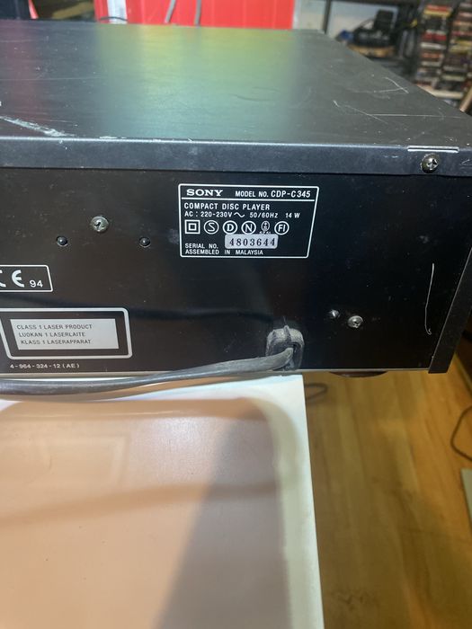 Odtwarzacz płyt cd sony cdp-c345 5xcd
