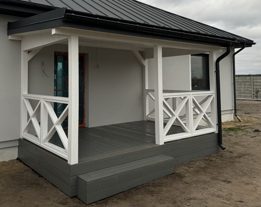 Tarasy, wiaty garażowe, zadaszenia tarasów, pomieszczenia gospodarcze