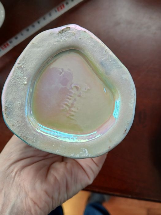 Ceramiczny wazonik wazon z łabędziami