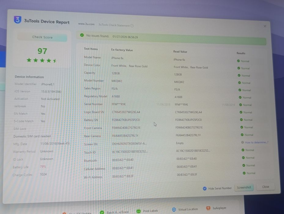 iPhone 6s iCloud 128 gb