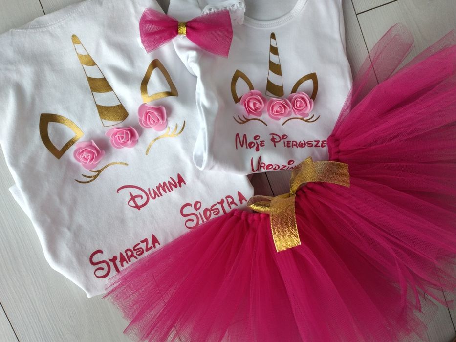 Komplet tutu rok pierwsze urodziny