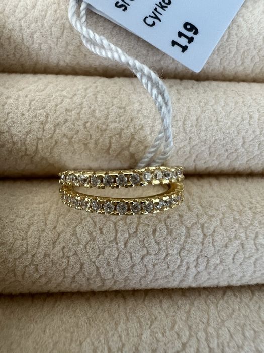 Kolczyk helix nowy srebro pozlacane