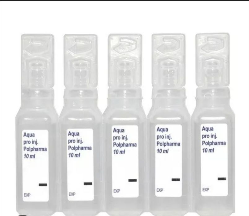 Woda do iniekcji, rozpuszczalnik