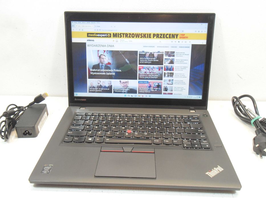Laptop Lenovo Thinkpad DOTYKOWY ekran T450 i5/SSD256/W11 Gwarancja !