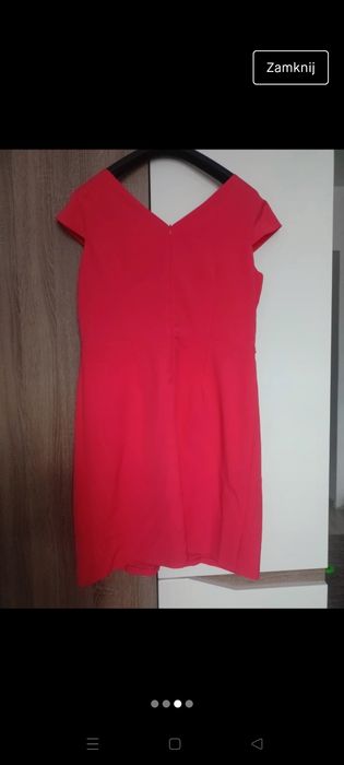 Koralowa sukienka r50