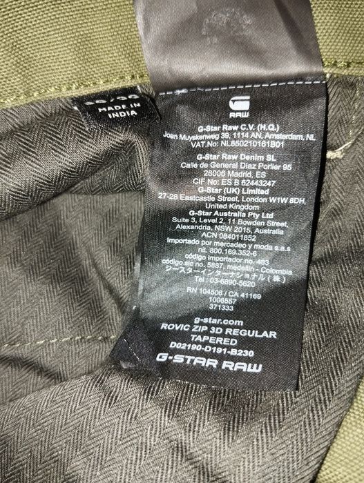 Spodnie męskie bojówki G-star Raw 30/30 M