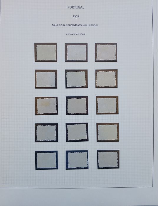 Provas de selos - Selos Portugueses "D. Dinis"  - Impecáveis