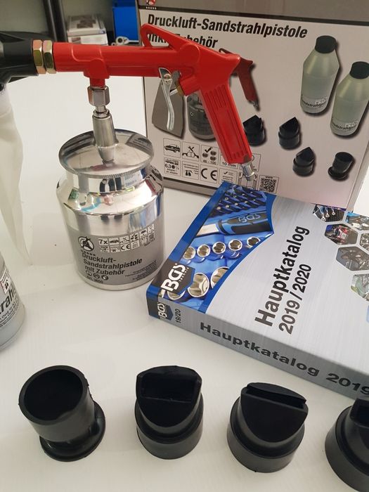 Pistola de jato de areia de ar comprimido, c/ acessórios - BGS Germany