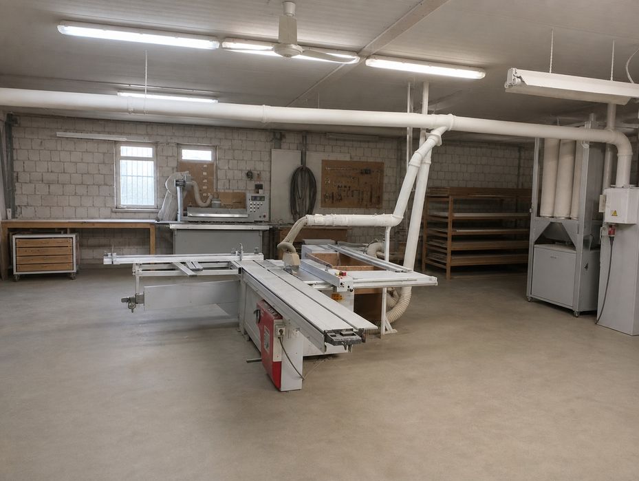 Gotowa Stolarnia CNC + Lakiernia 500m² | Klienci | Niski czynsz | + Wulkanizacja
