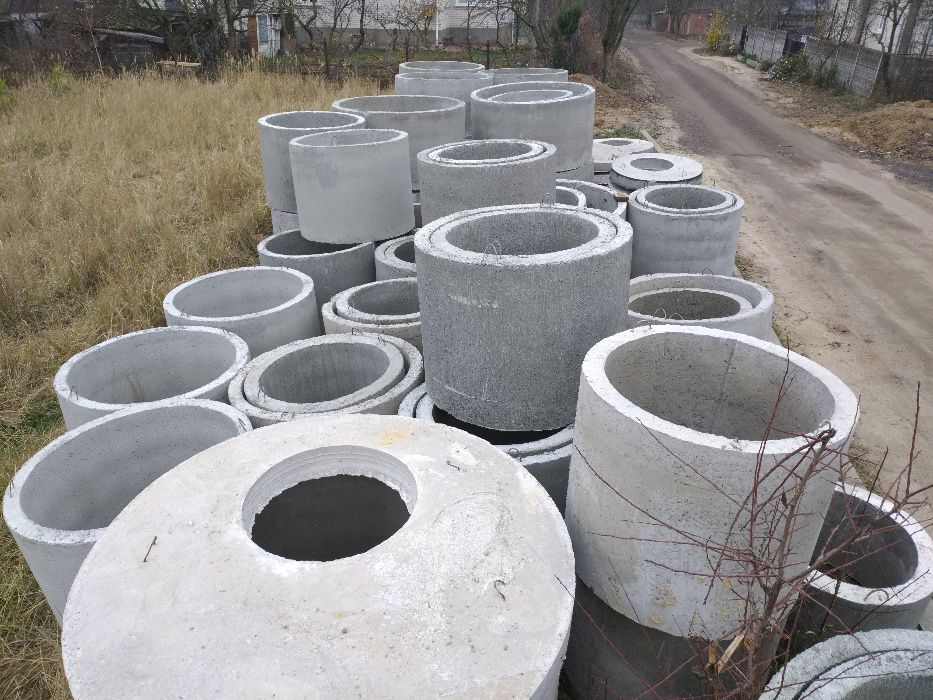 Бетонные кольца всех размеров для колодцев, канализации, скважин.