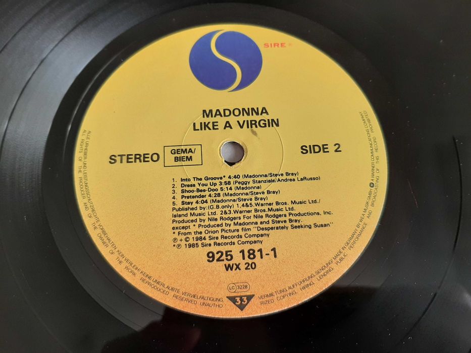 Madonna - Like A Virgin - UK & Europa - Vinil LP