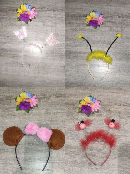 Набір дитячий - тигрик, мишка, жабка, чортик, далмантинчик, овечка