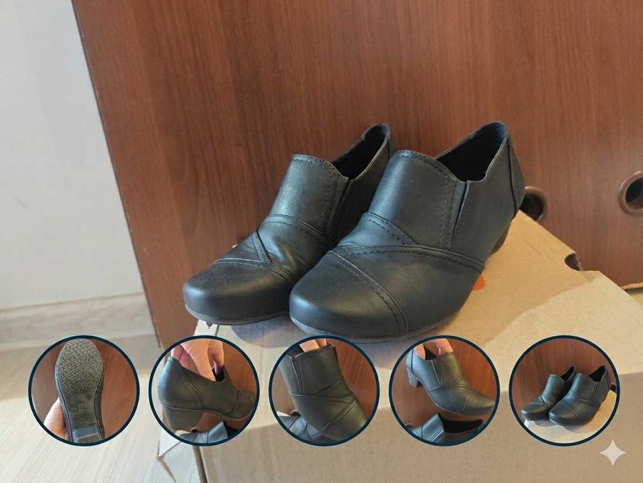 Buty Skórzane czółenka Deichmann, rozm. 39