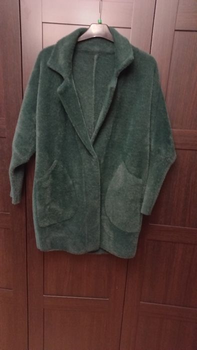 Plaszcz cieply sweter oversize jak nowy