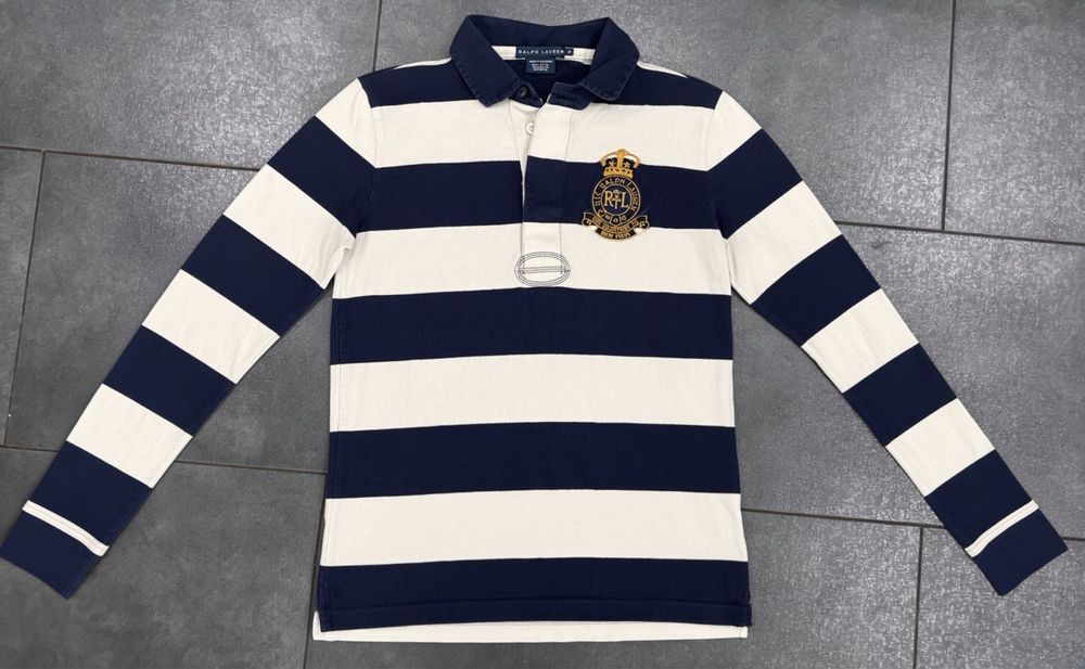 Oryginalna koszulka Polo Ralph Lauren Rugby w pasy z logo r. M