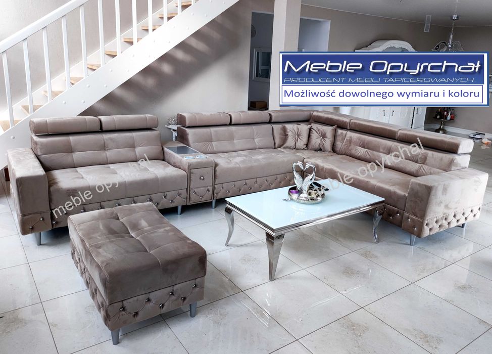 PRODUCENT!!NOWOŚĆ XXXL !!! narożnik glamour kryształki zagłowki NR.561