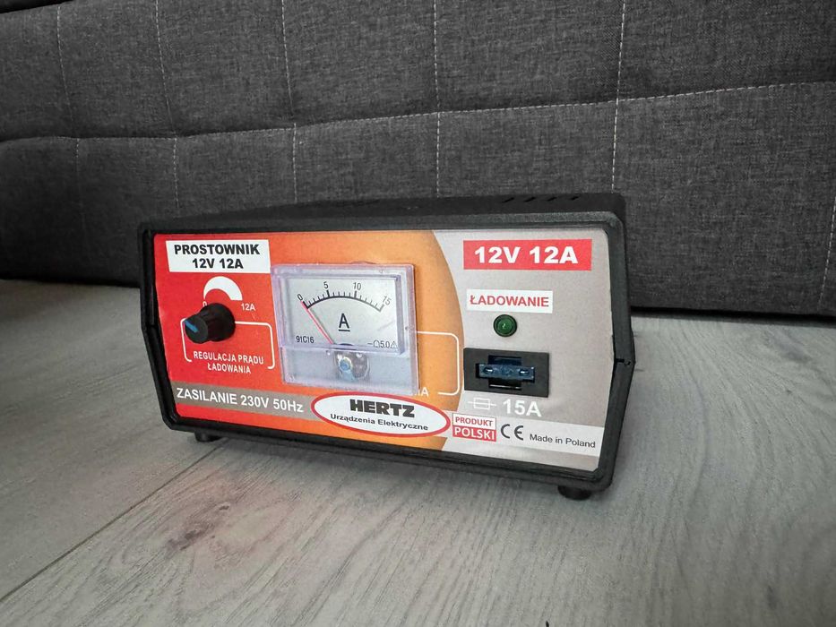Prostownik Samochodowy HERTZ 12V 12A PRODUKT POLSKI Wysoka Jakość !!!